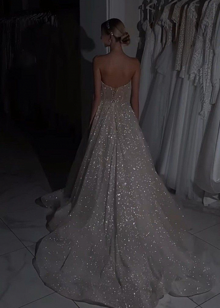 Прокат платья Свадебное сверкающее свадебное платье Дэзире для фотосессии и мероприятия в Омске